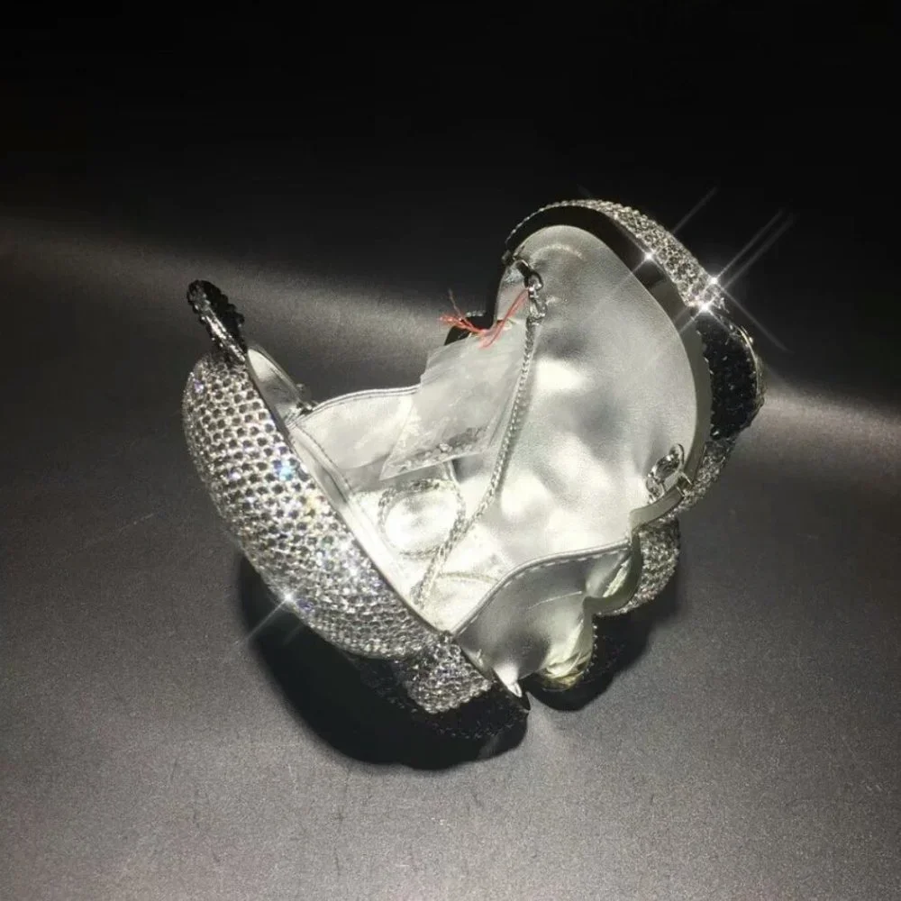 NEW Sparkling Bling Crystal Rhinestone Panda Bear Bag Clutch Purse +Gift - Picture 7 of 16